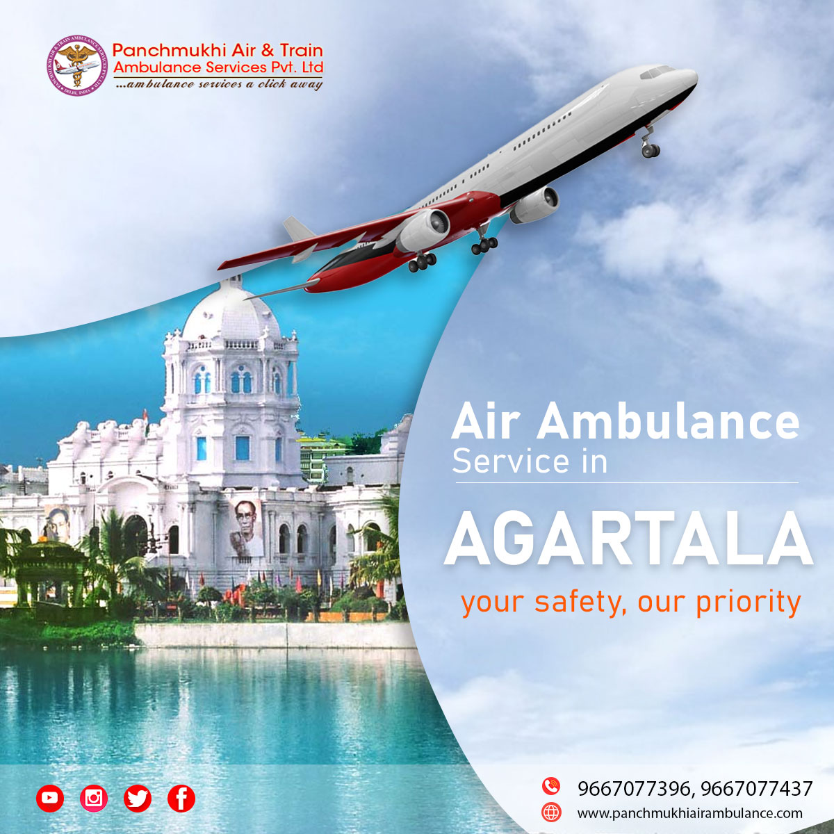 New Charter Air Ambulance Services in Agartala