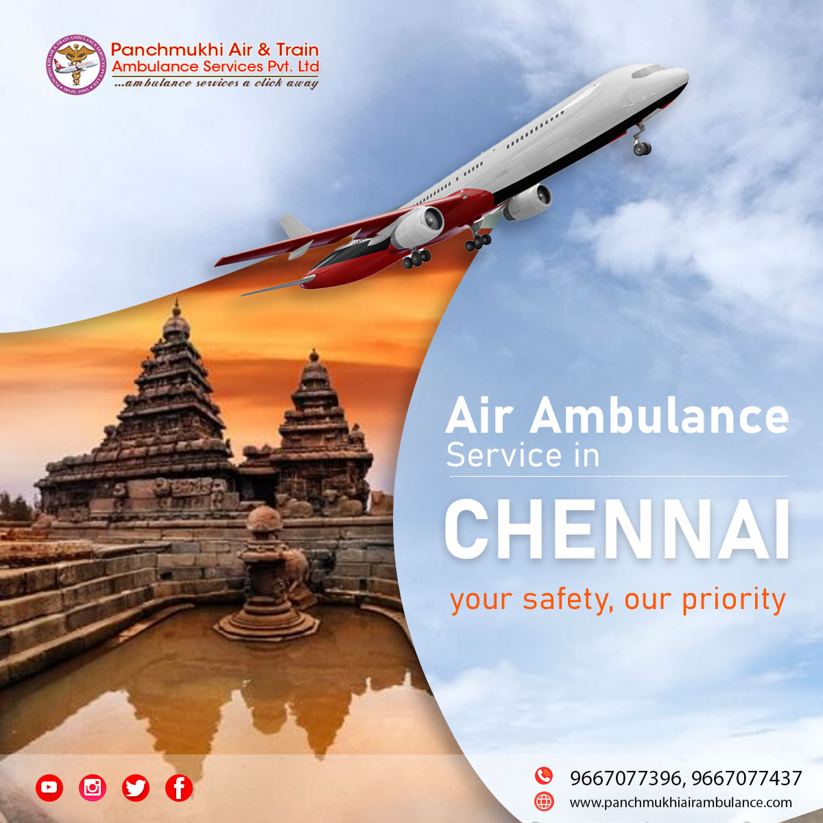 New Charter Air Ambulance Services in Chennai