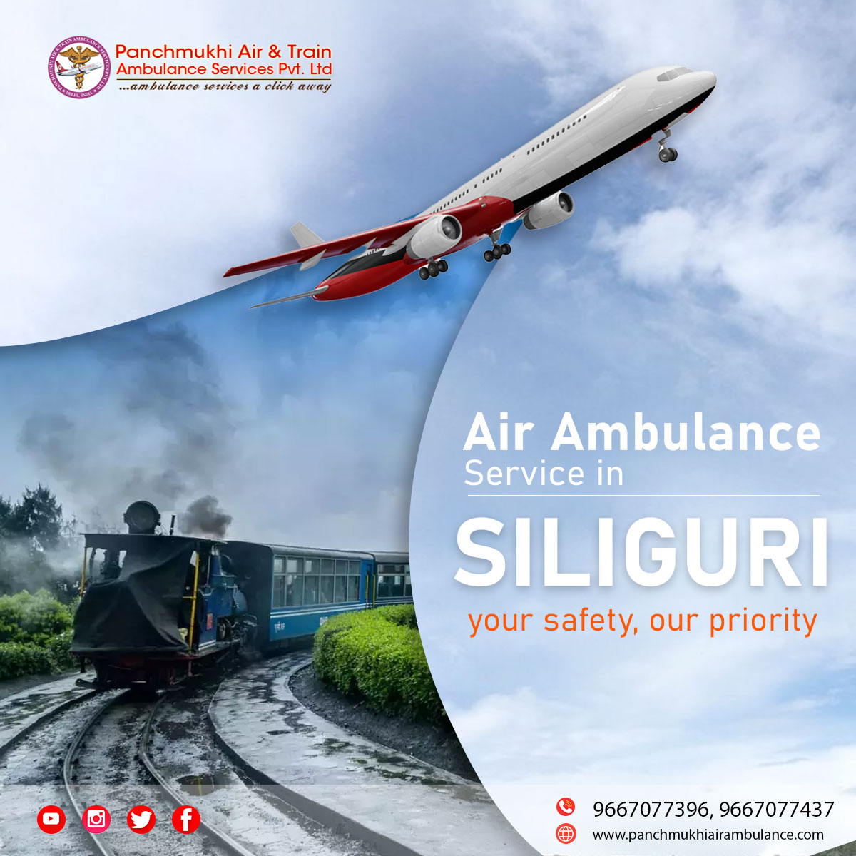 New Charter Air Ambulance Services in Siliguri