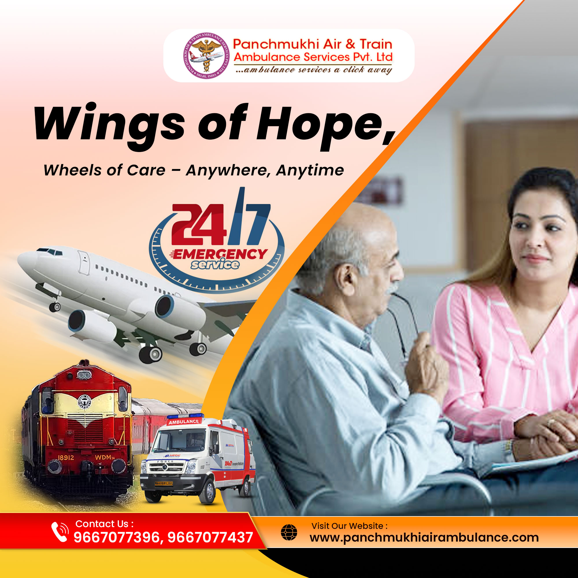 Panchmukhi Air and Train Ambulance Services in Patna is Offering Superlative Solution at the Time of Medical Emergency