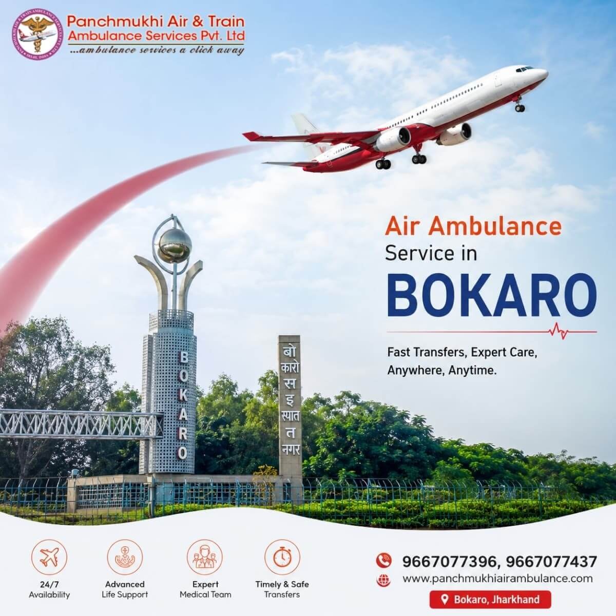 Air Ambulance Service in Bokaro