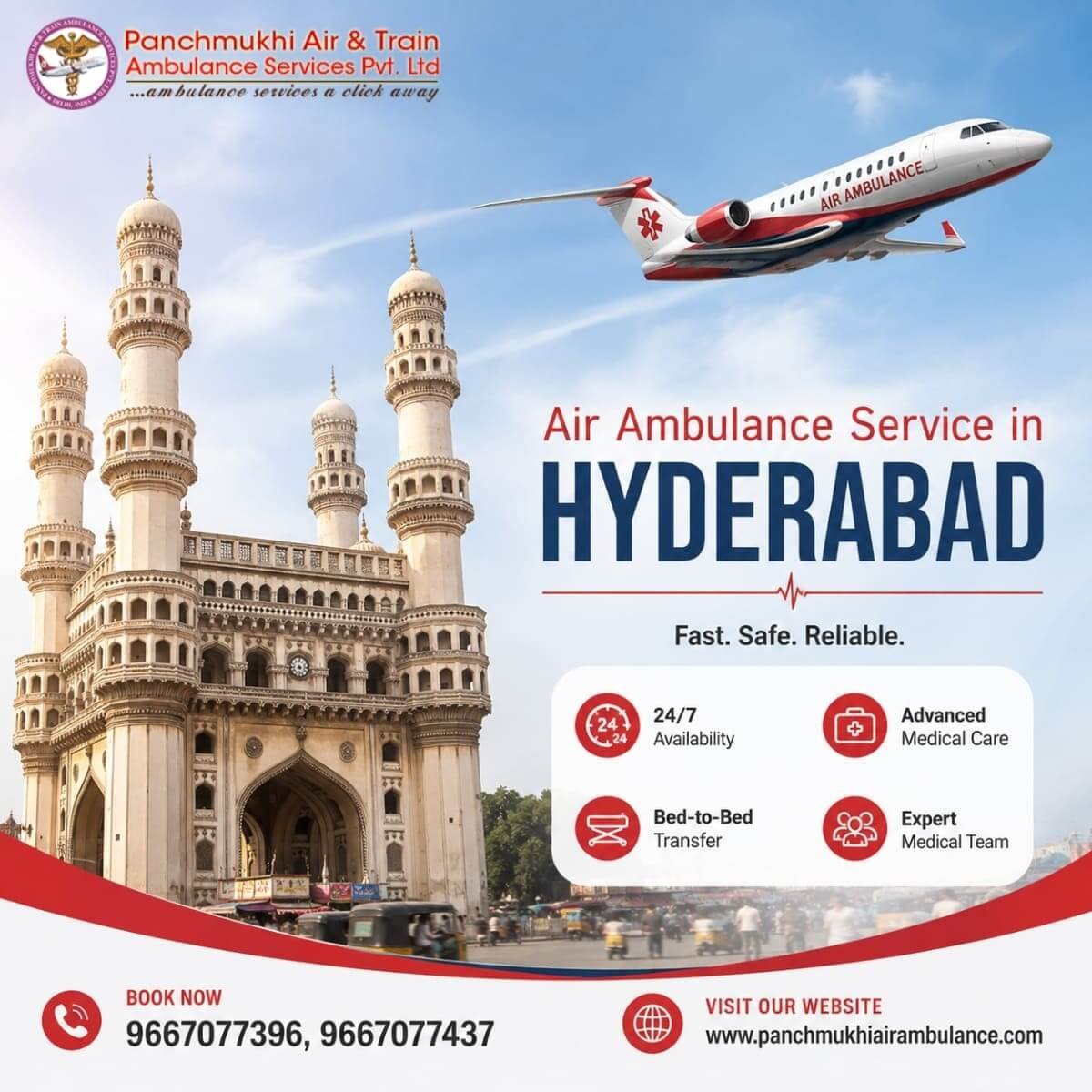 Air Ambulance Service in Hyderabad
