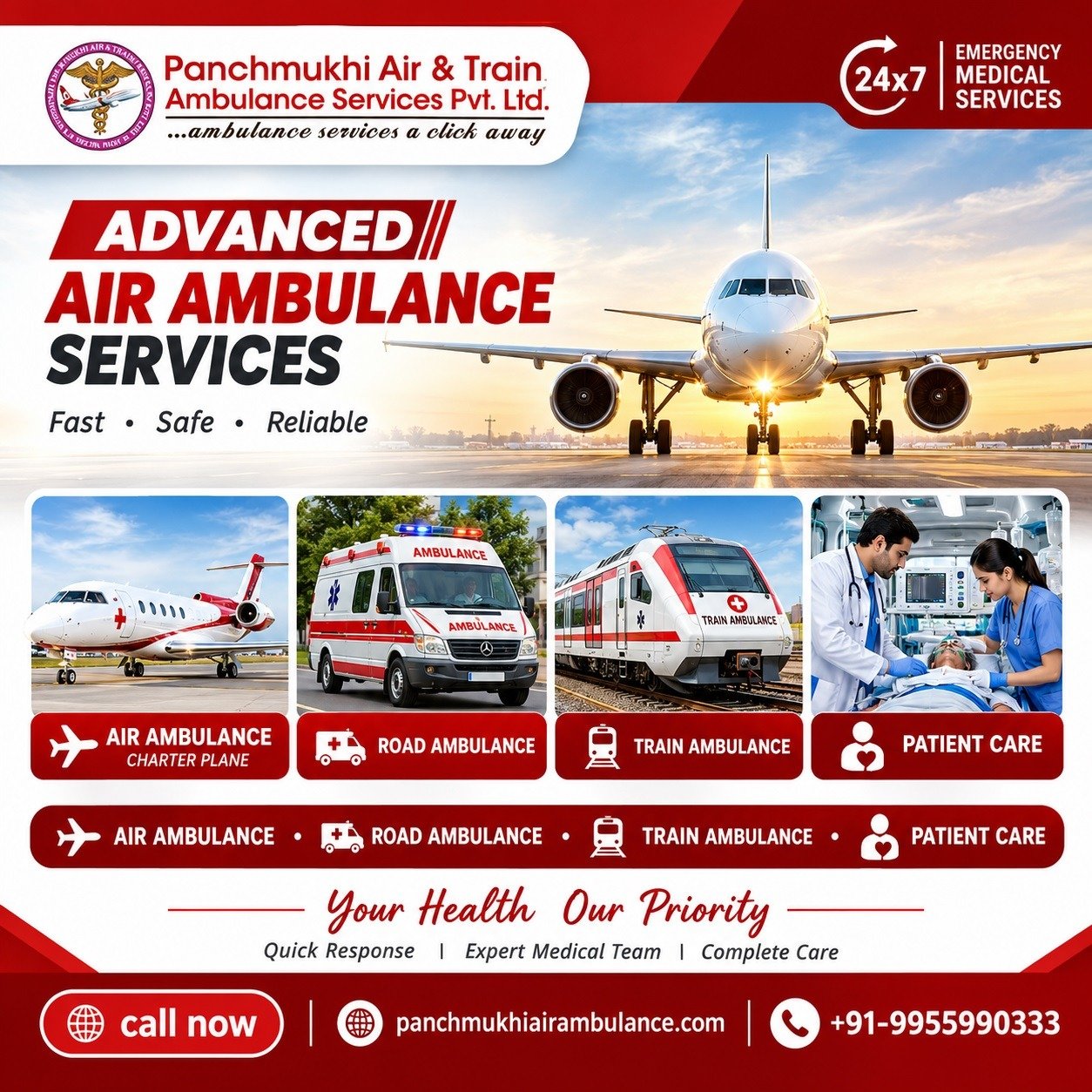 air ambulance service in raipur